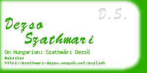 dezso szathmari business card