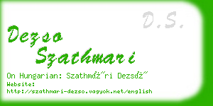 dezso szathmari business card